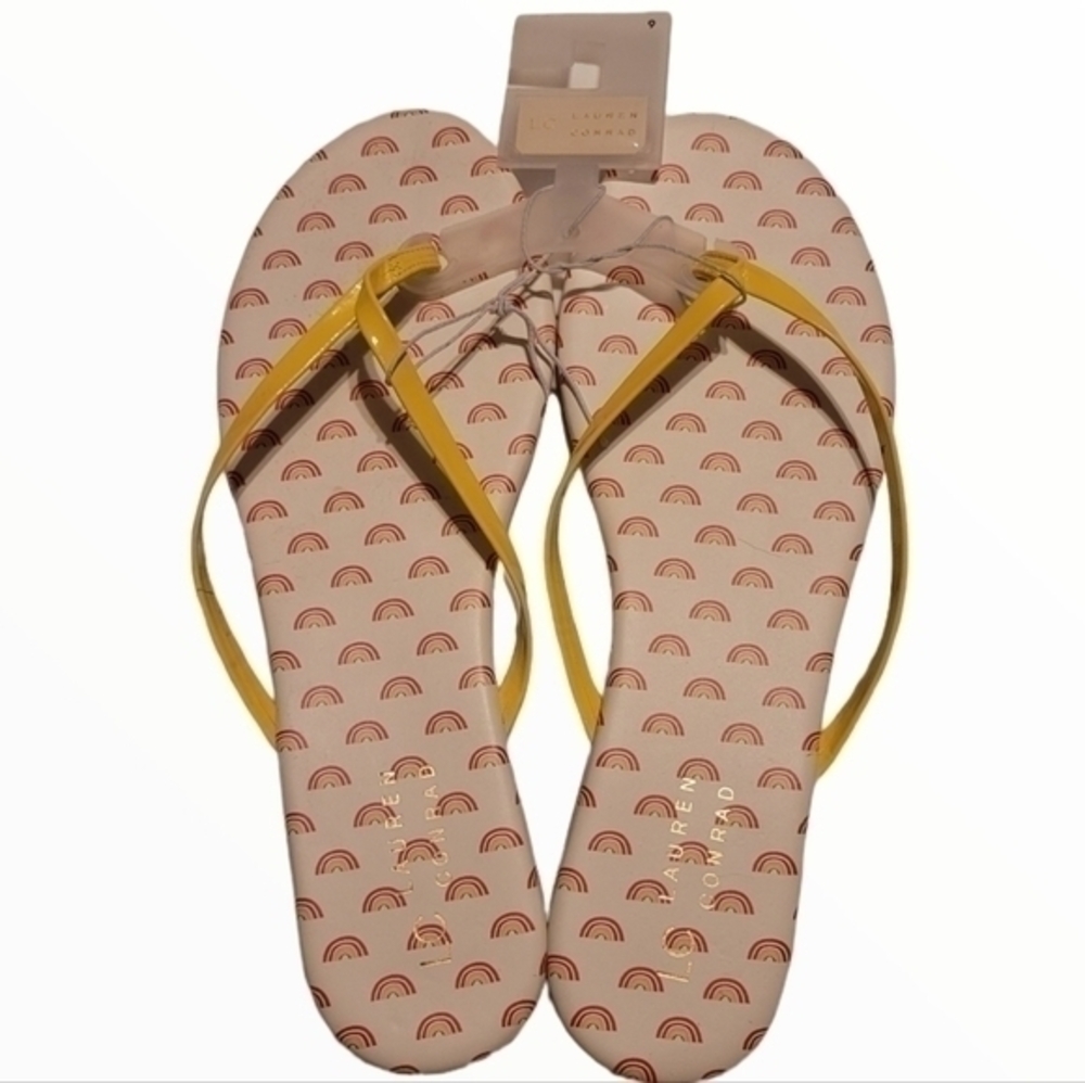 LC Lauren Conrad Rainbow flip flops